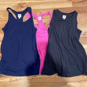 Set of 3 Gap maternity work out tank tops